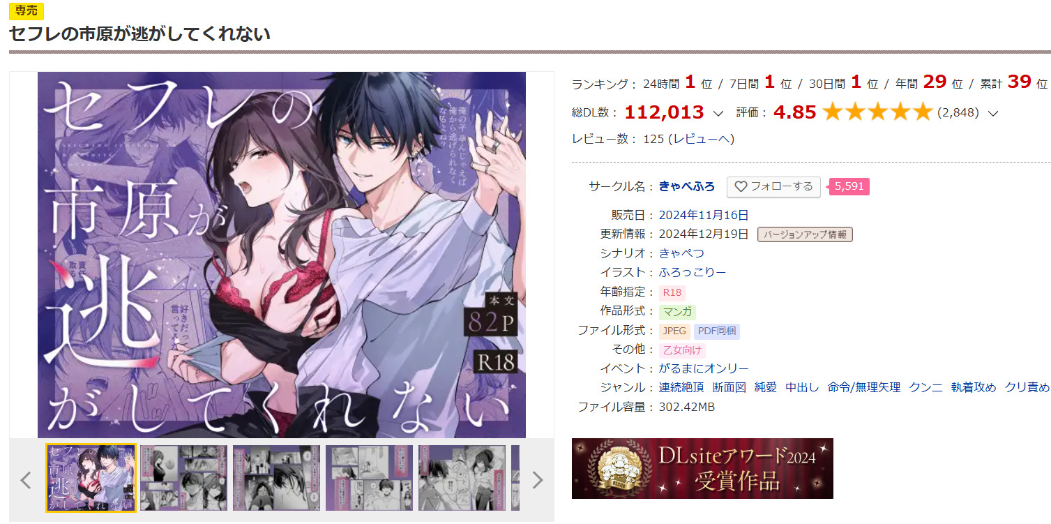 セフレの市原が逃がしてくれないDLsite